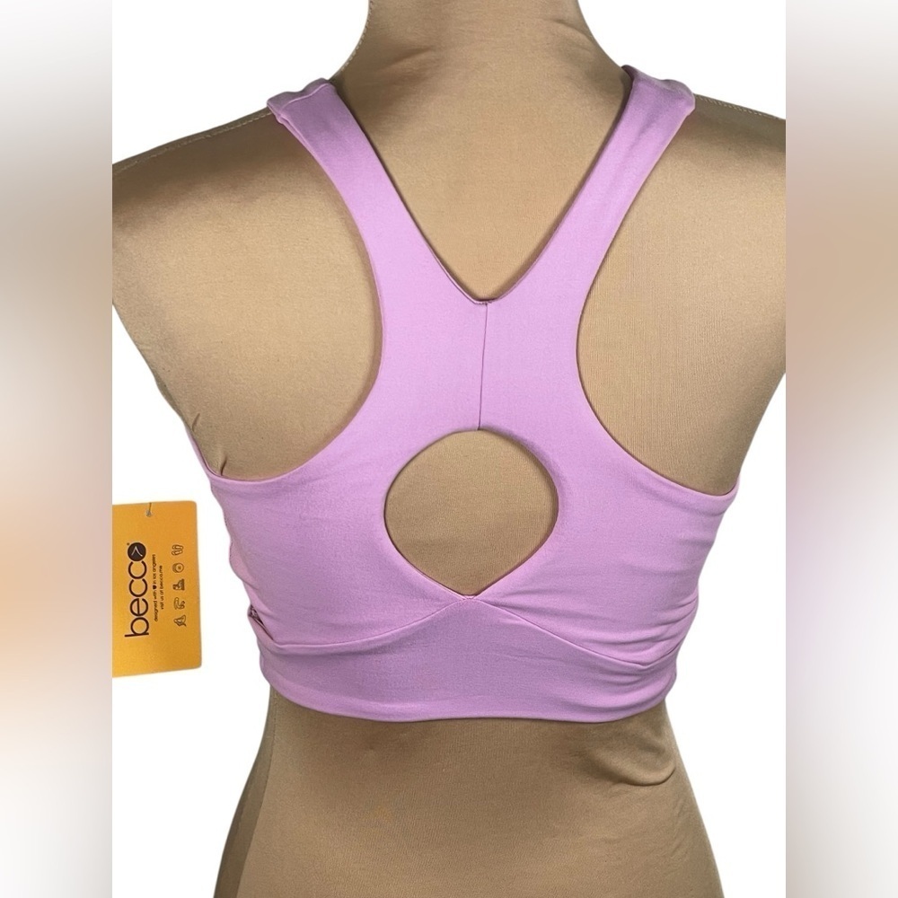 BECCA Lavender Sleeveless Sports Bra NWT XS - Picture 2 of 9